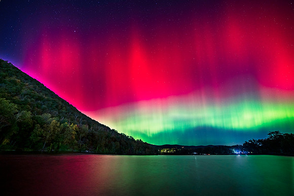 Aurora Borealis Over Bear Mountain State Park