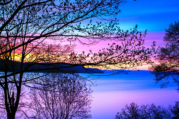 Hudson River Sunset 2 Long Exposure