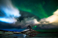 Icelandic Northern Lights Over Mt. Kirkjufell